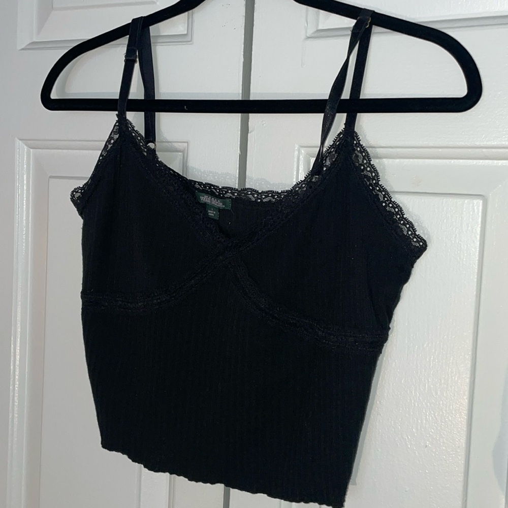 Black Lace Crop Top